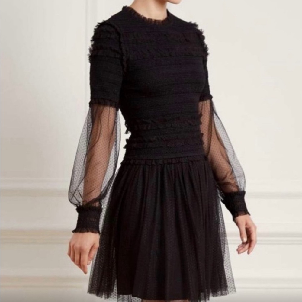 Needle & Thread Smocked Mini Dress